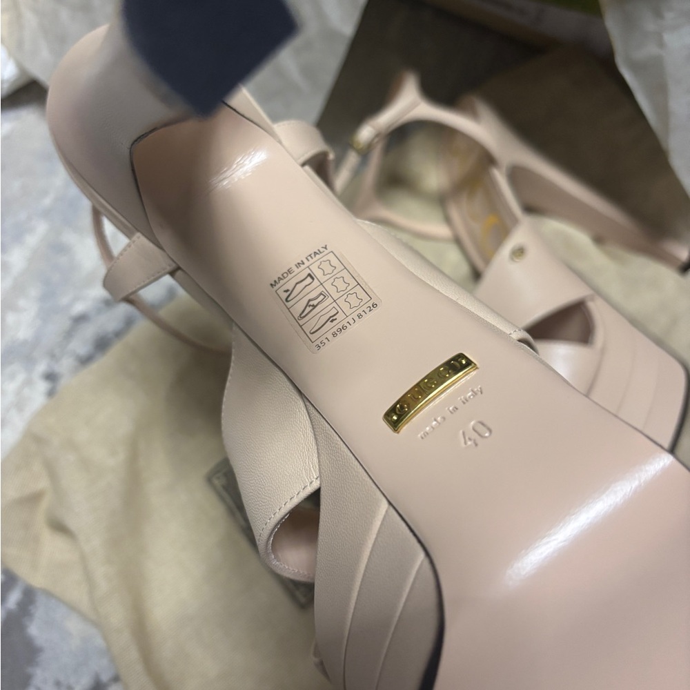 New Gucci Malaga Kld Platform Sandals Heels Black and skin rose color. - Picture 13 of 15